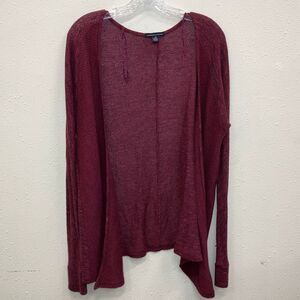 American eagle burgundy cardigan medium #745